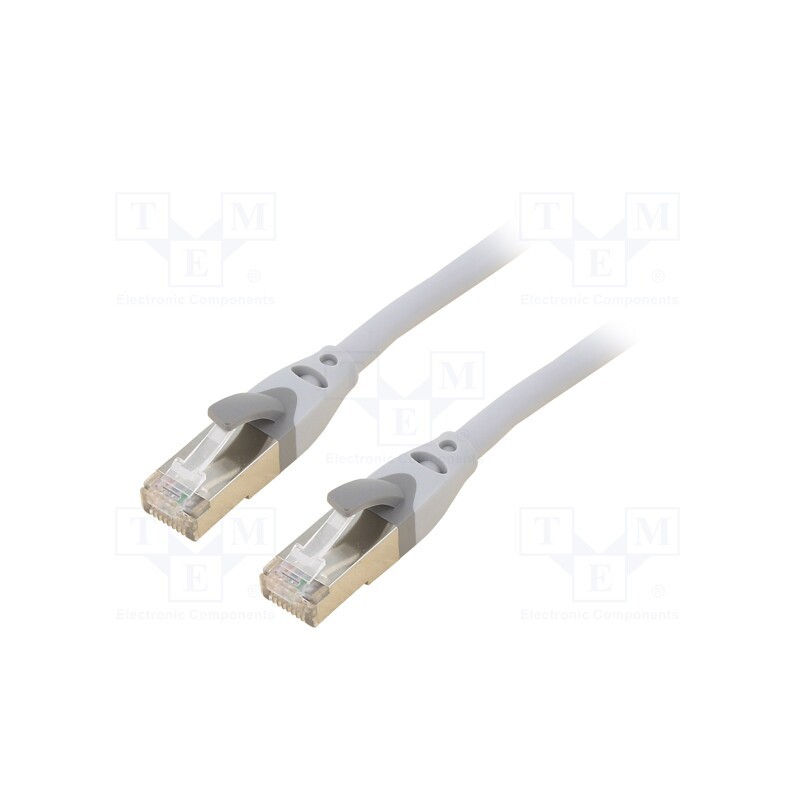 1 pcs x VENTION - IBHHI - Patch cord, S/FTP, 6a, OFC, PVC, grey, 3m, RJ45 plug,both sides