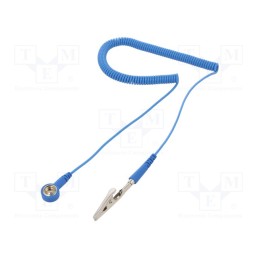 1 pcs x ANTISTAT - 067-0017 - Connection cable, ESD,coiled, 1MΩ, 3.05m