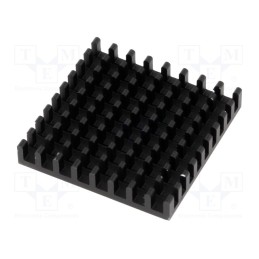 1 pcs x FISCHER ELEKTRONIK - ICKBGA35X35 - Heatsink: extruded, black, L: 35mm, W: 35mm, H: 6mm, aluminium