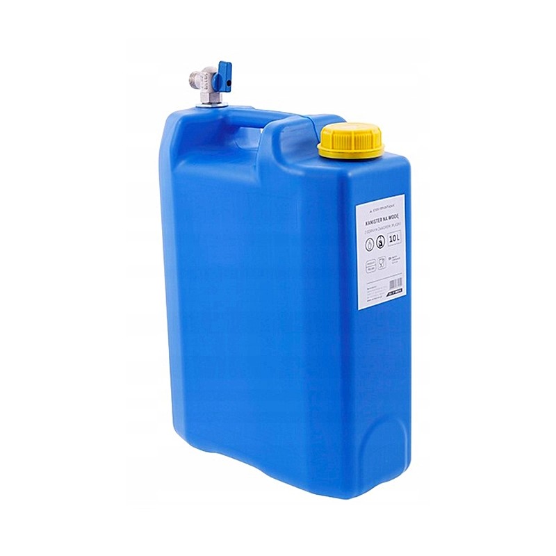 10l water container with upper metal valve