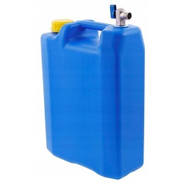 10l water container with upper metal valve