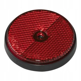 Reflector 59mm round red fi59 with screw 2 pcs