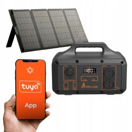 Portable power station 680wh solar panel