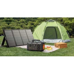 Portable power station 680wh solar panel