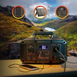 Portable power station 680wh solar panel