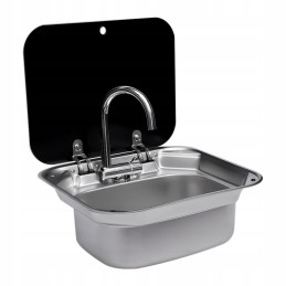 Faucet and sink set for RV camper trailer