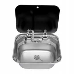 Faucet and sink set for RV camper trailer