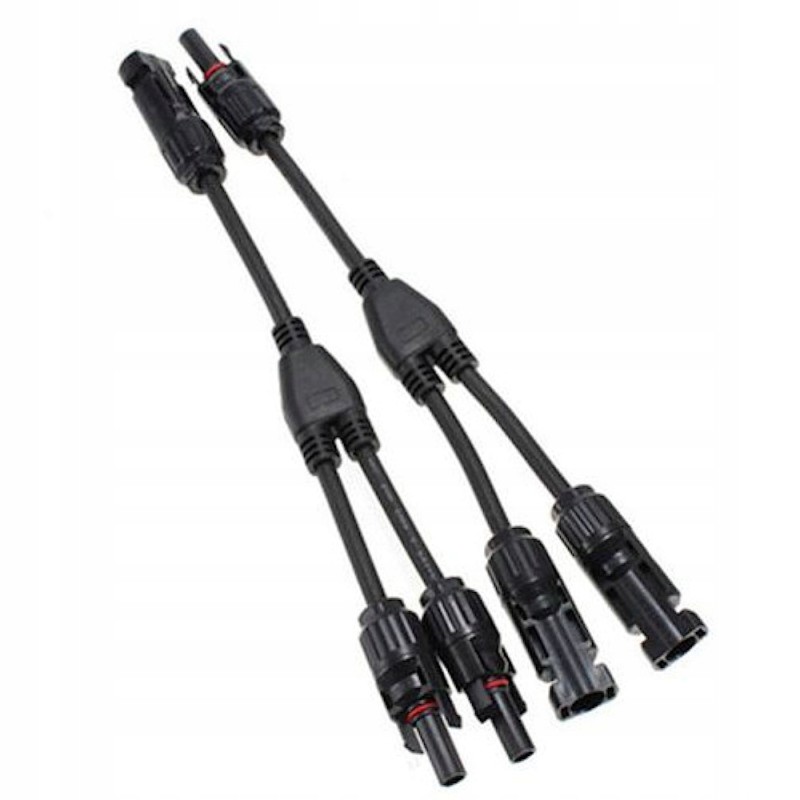 MC4 connector, parallel connector, 2, 1 pair, complete