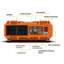 Voltage converter 12v 230v 3000w pure sine current inverter