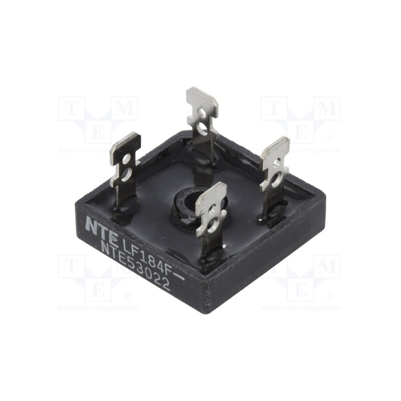1 pcs x NTE Electronics - NTE53022 - Bridge rectifier: single-phase, Urmax: 200V, If: 35A, Ifsm: 400A