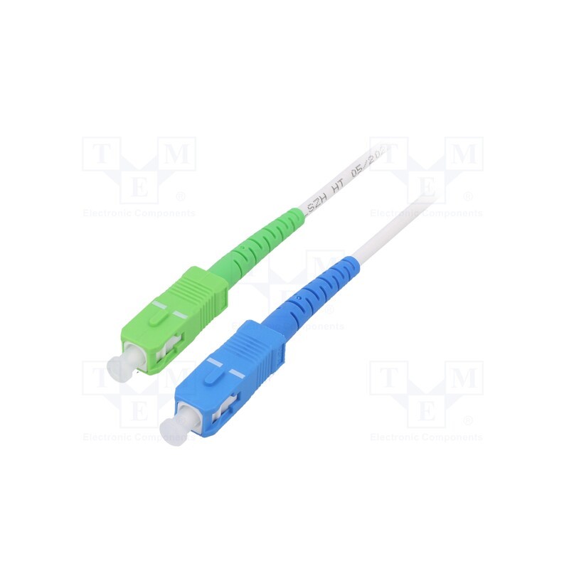 1 pcs x Goobay - 59618 - Fiber patch cord, OS2, SC/APC,SC/UPC, 1m, Optical fiber: 9/125um