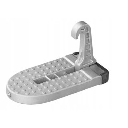 Step with lock, door hinge, ladder, aluminum step