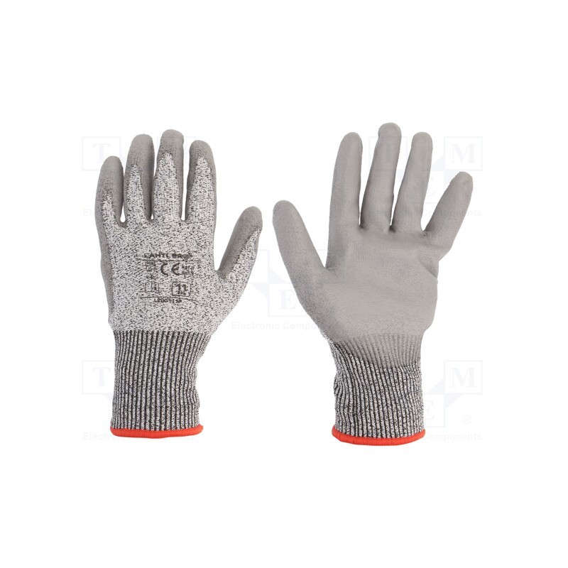 1 set x LAHTI PRO - L200111K - Protective gloves, Size: 11, grey, composite fibre