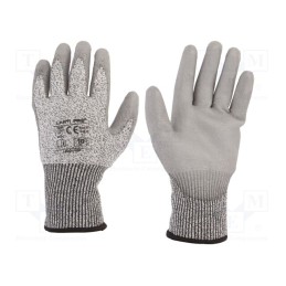 1 set x LAHTI PRO - L200110K - Protective gloves, Size: 10, grey, composite fibre
