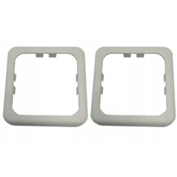 Frame, socket housing, 2 pcs., light gray, pl glue