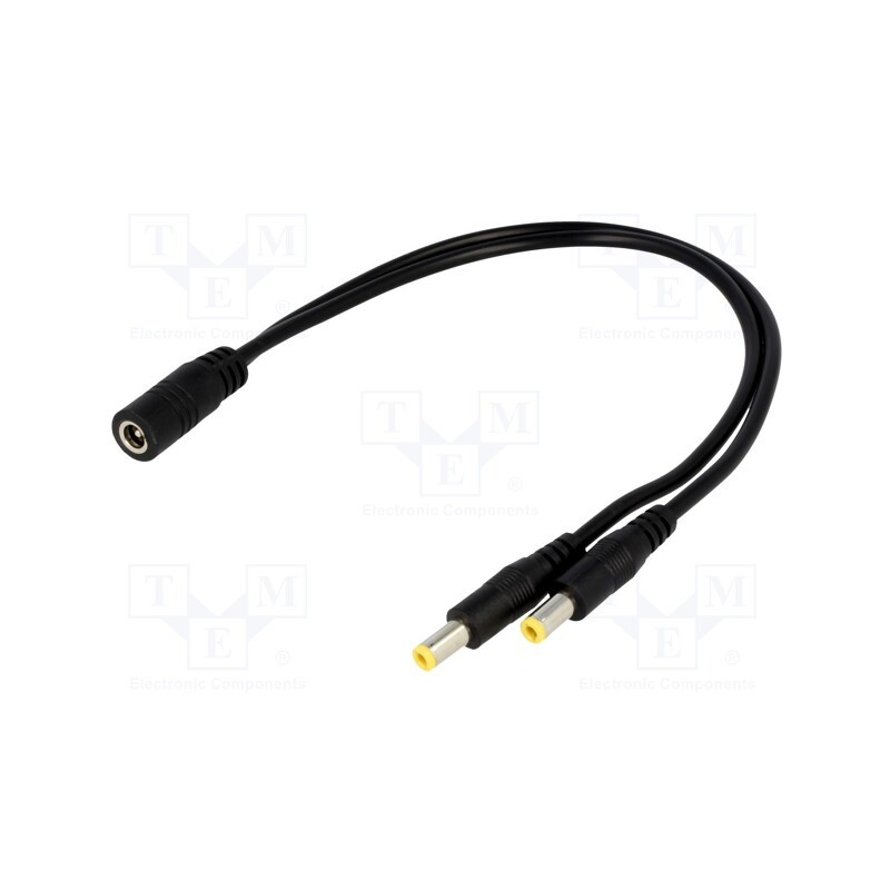 1 pcs x ESPE - DC.SPL.0200.0020 - Cable, 2x0.5mm2, DC 5,5/2,1 plug x2,DC 5,5/2,1 socket, straight