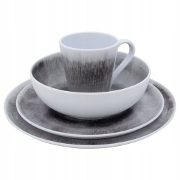 16-piece nebu tableware set, gray lumarko