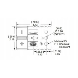Sb 175a 50 mm2 plug 10 600v gray