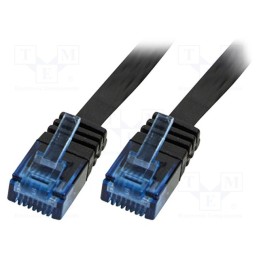 1 pcs x LOGILINK - CP0134B - Patch cord, U/UTP, 5e, stranded, CCA, PVC, black, 1m, 30AWG