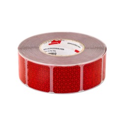 Red reflective tape in self-adhesive segments