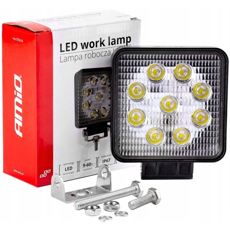 Halogen work lamp, LED searchlight, E9 approval