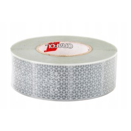 Self-adhesive white reflective tape in segments
