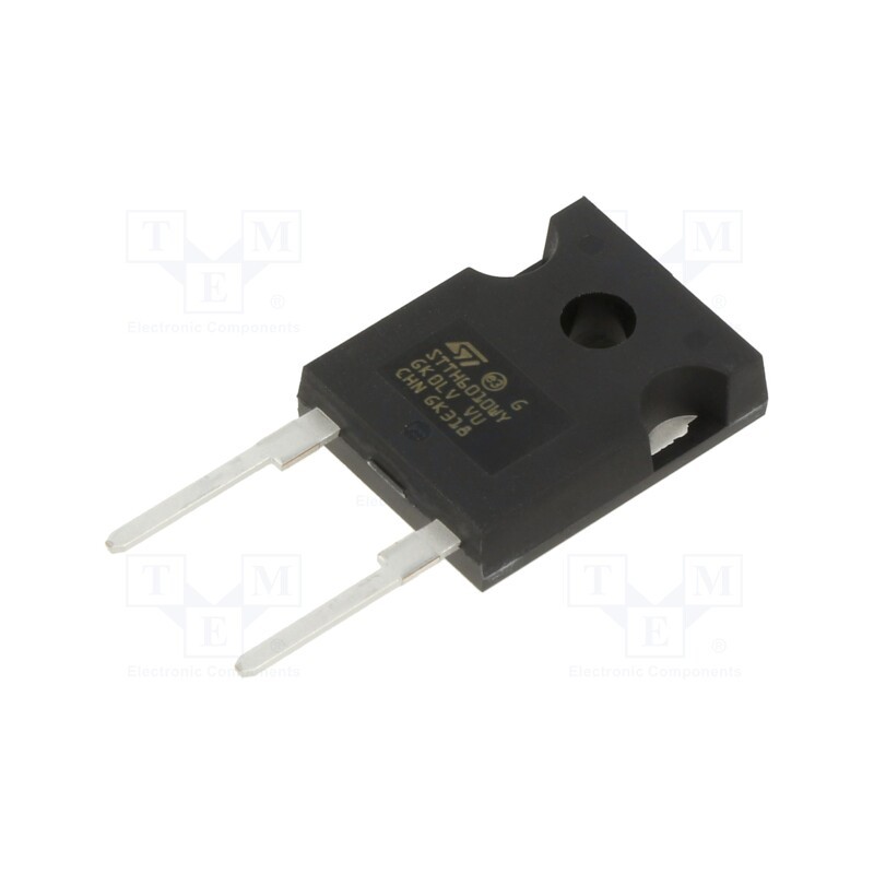 1 pcs x STMicroelectronics - STTH6010WY - Diode: rectifying, THT, 1kV, 60A, , Ifsm: 400A, DO247, Ufmax: 1.3V