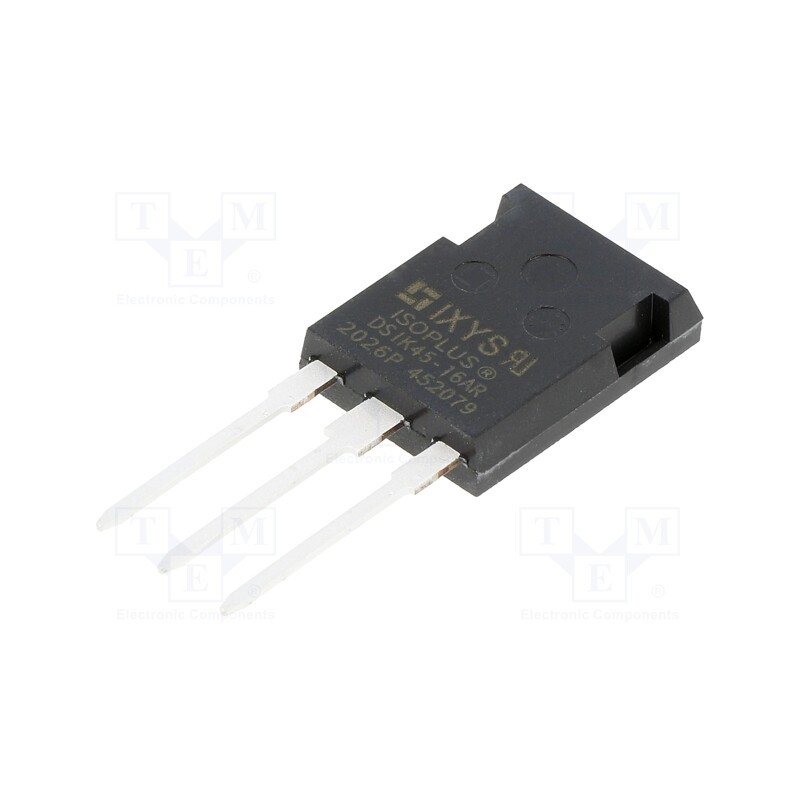1 pcs x IXYS - DSIK45-16AR - Diode: rectifying, THT, 1.6kV, 45Ax2, , Ifsm: 480A, ISOPLUS247™
