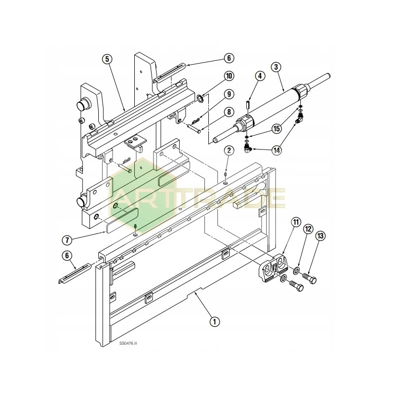 Cascade upper slide for 35c 55c sideshifter 35k 55k
