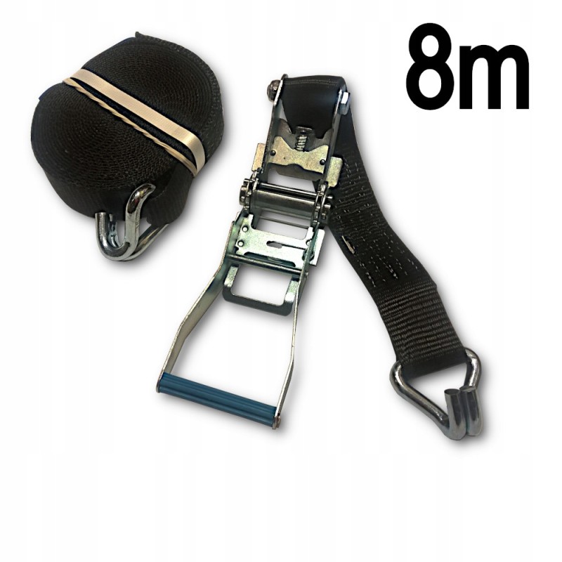 Transport strap, black, 5t 8m 50mm, certified