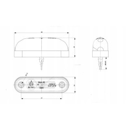 Oval LED marker lamp 12 24v trailer