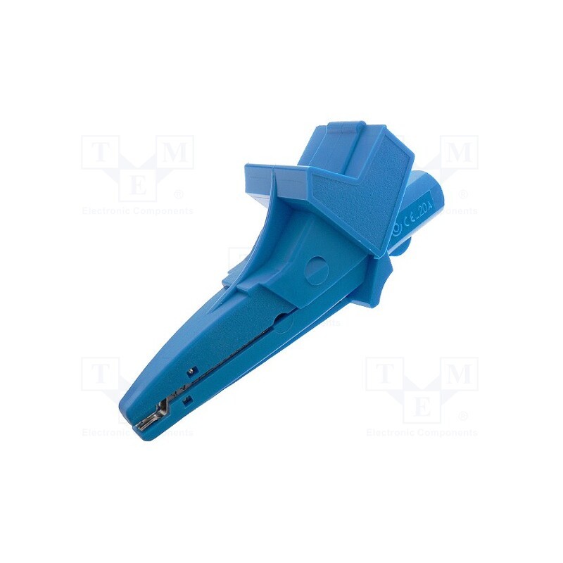 1 pcs x ELECTRO-PJP - 5004-LM-IEC-BL - Crocodile clip, 20A, 1kVDC, blue, Grip capac: max.25mm