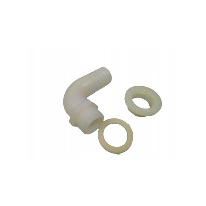 Water connection, angular tank connection, 25 mm