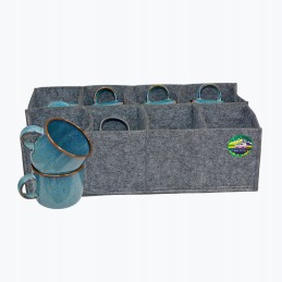 Cup organizer for a camper, trailer, yacht, cup grabber, dark