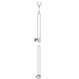 Vestibule tube, vertical support leg, diameter 25