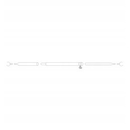 Vestibule frame tube oe 22mm 160 260cm horizontal with hose clamps