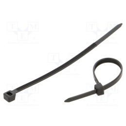 1 pcg x QOLTEC - 52243 - Cable tie, L: 100mm, W: 3.6mm, polyamide, black, 100pcs, UL94V-2