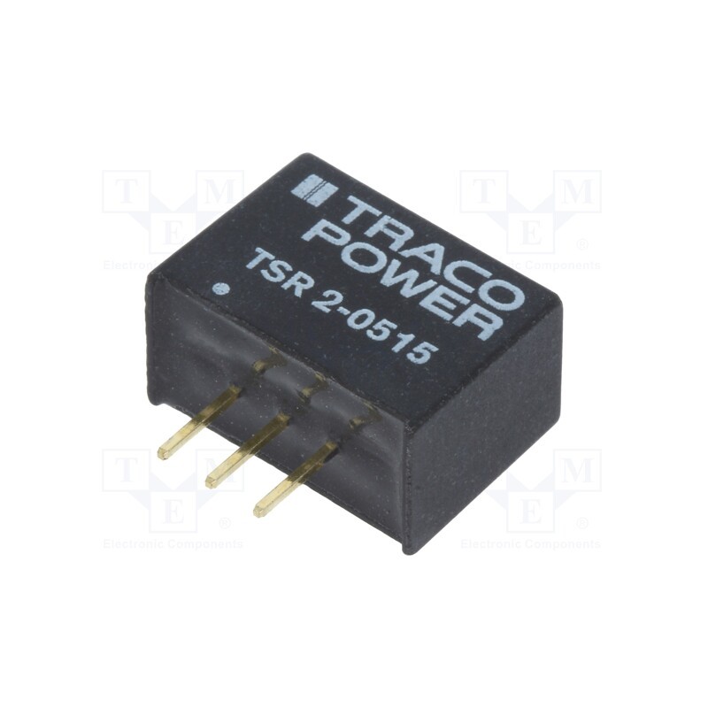 1 pcs x TRACO POWER - TSR 2-0515 - Converter: DC/DC, Uin: 3÷5.5V, Uout: 1.5VDC, Iout: 2A, SIP3, 410kHz