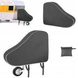 Folding trailer hitch cover for storage, gray