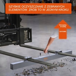 Forklift magnetic broom brush 213 cm strip sweeper