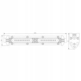 Work lamp 18led 27w halogen 12 24v hom e9 slim