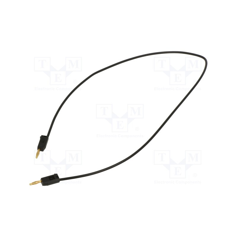 1 pcs x STu00c4UBLI - 28.0039-04521 - Test lead, 60VDC, 30VAC, 10A, banana plug 2mm,both sides, black