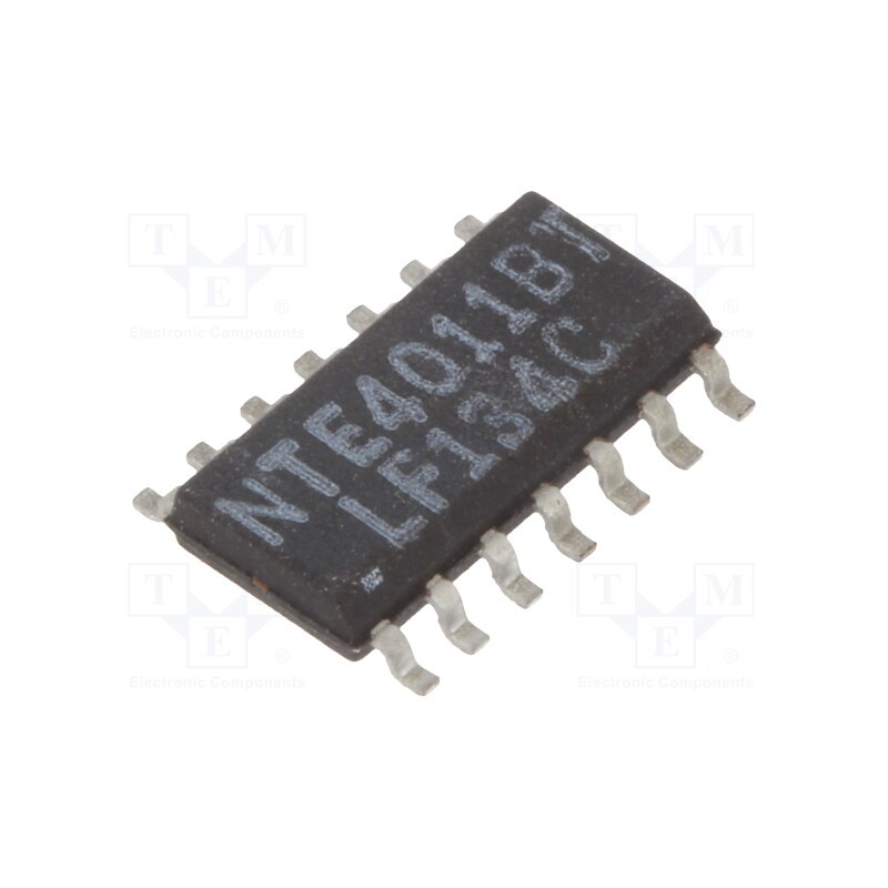 1 pcs x NTE Electronics - NTE4011BT - IC: digital, NAND, Ch: 4, IN: 2, CMOS, SMD, SO14, 3÷18VDC, -55÷125°C