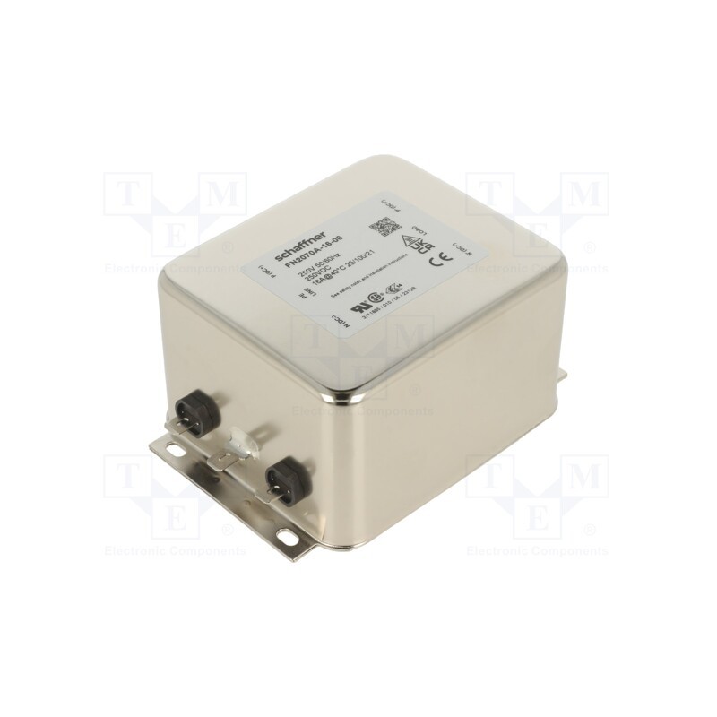 10 pcs x SCHAFFNER - FN2070A-16-06 - Filter: anti-interference, single-phase, 250VAC, Cx: 1uF, 220kΩ