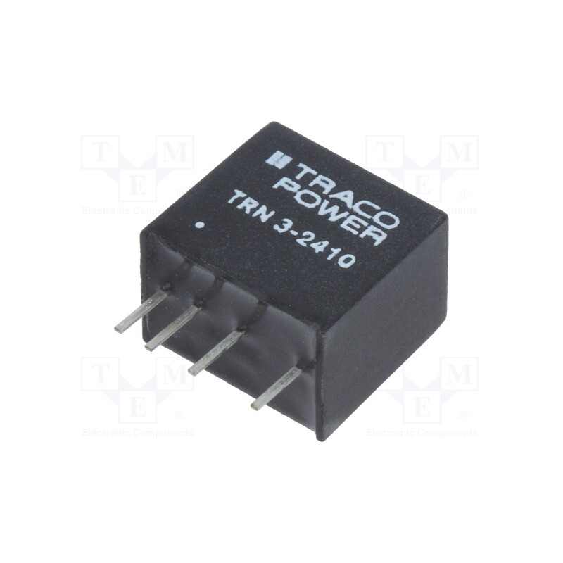 1 pcs x TRACO POWER - TRN 3-2410 - Converter: DC/DC, 3W, Uin: 18÷36V, Uout: 3.3VDC, Iout: 700mA, SIP