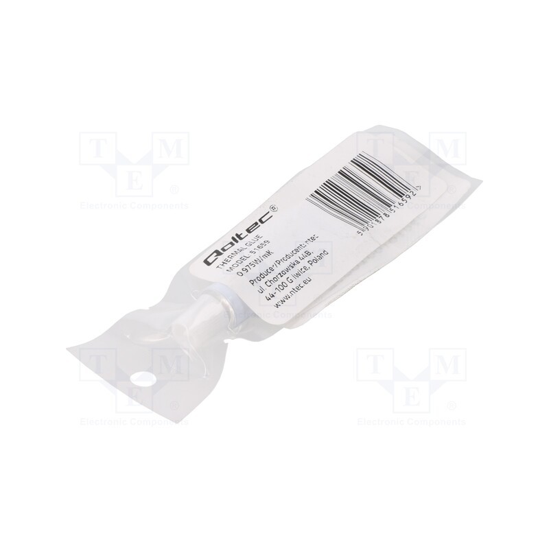 1 pcs x QOLTEC - 51659 - Heat transfer glue, white, tube, 975mW/mK, heatsink mounting, 5g