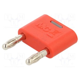 1 pcs x STu00c4UBLI - 64.4012-22 - 4mm banana, 32A, 30VAC, 60VDC, red, nickel plated, insulated
