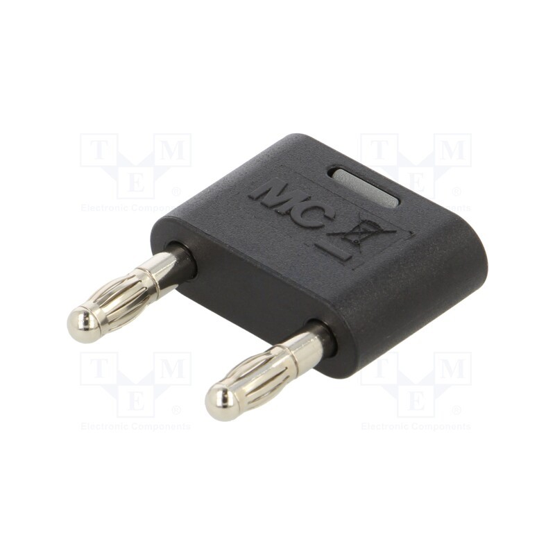 1 pcs x STu00c4UBLI - 64.4012-21 - 4mm banana, 32A, 30VAC, 60VDC, black, nickel plated, insulated