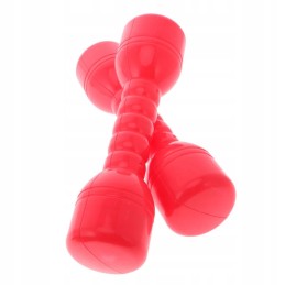 1 pair of plastic dumbbells from sound home red