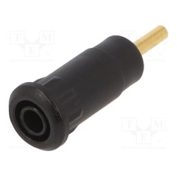 1 pcs x STu00c4UBLI - 65.3331-21 - Socket, 2mm banana, Overall len: 28mm, black, soldered, insulated